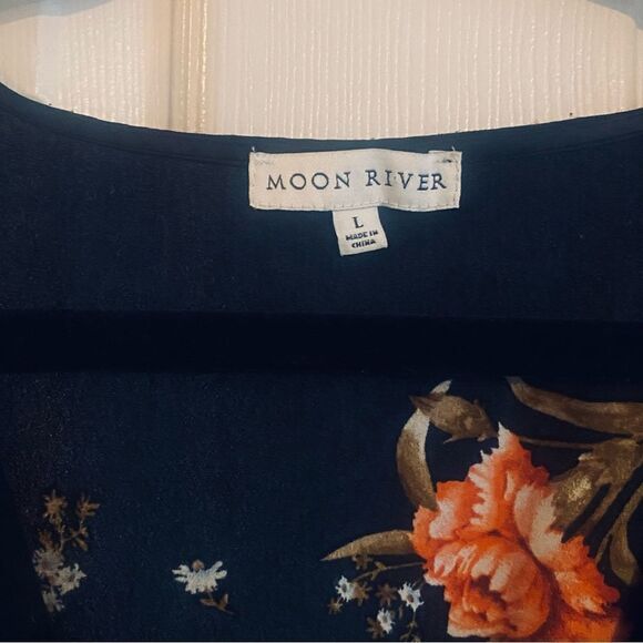 Moon River Floral Kimono Open Dress - Picture 11 of 12